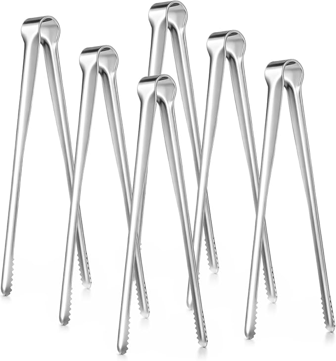 6 Pack Small Kitchen Tongs Set by Unknown