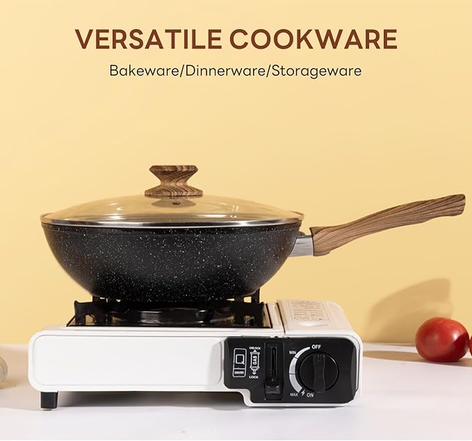 NEWBULIG 17-Piece Nonstick Cookware Set, Non-Toxic Pots and Pans - Image 8