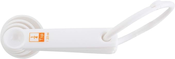 Fox Run 6-Piece Plastic Measuring Spoon Set White, 1.6 x 9 x 3 inches - Image 6