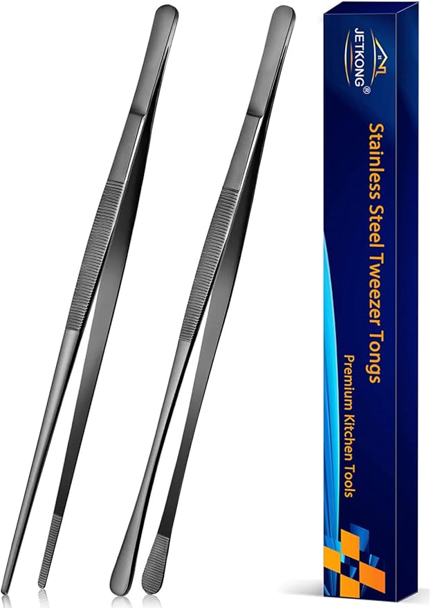 JETKONG 2 Pcs 12-Inch Kitchen Tweezers Tongs by JETKONG