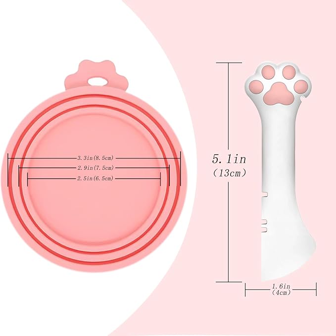 Food Can Spoon & Lids, One Multi-Functional Opener Spatula, Cute Paw Shape Spoon - Image 4