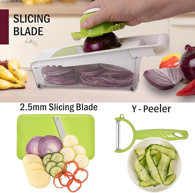 NACOLUS Cheese Grater with Container, 5 In 1 Mandoline Slicer - Image 4