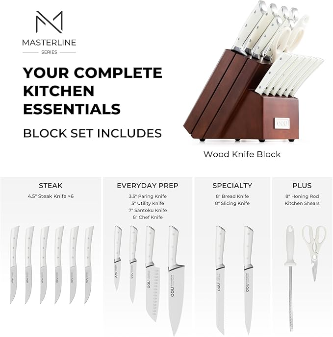 OOU 2026 Master Line 15-Piece German High Carbon Steel Knife Set - Image 4
