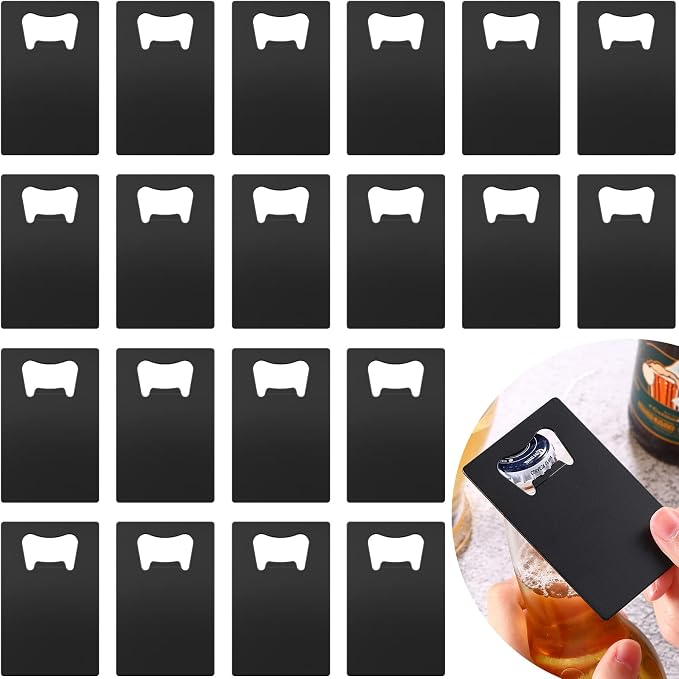 40 Pieces Credit Card Bottle Opener Stainless Steel Poker Wallet Bottle Opener by Honeydak