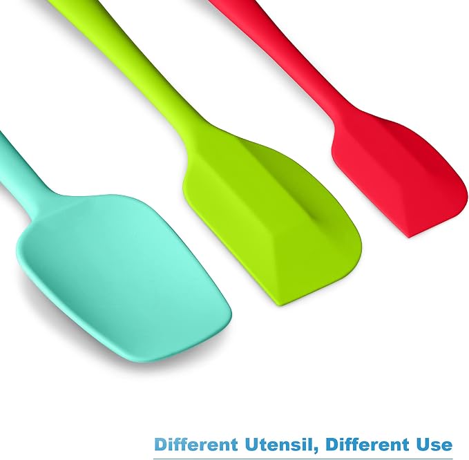 Silicone Spatula 3‑Piece Set Heat Resistant 600°F Non‑Stick Rubber Spatulas - Image 6