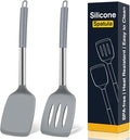 2 Pack Silicone Spatula Set, Solid & Slotted Turner by Unknown