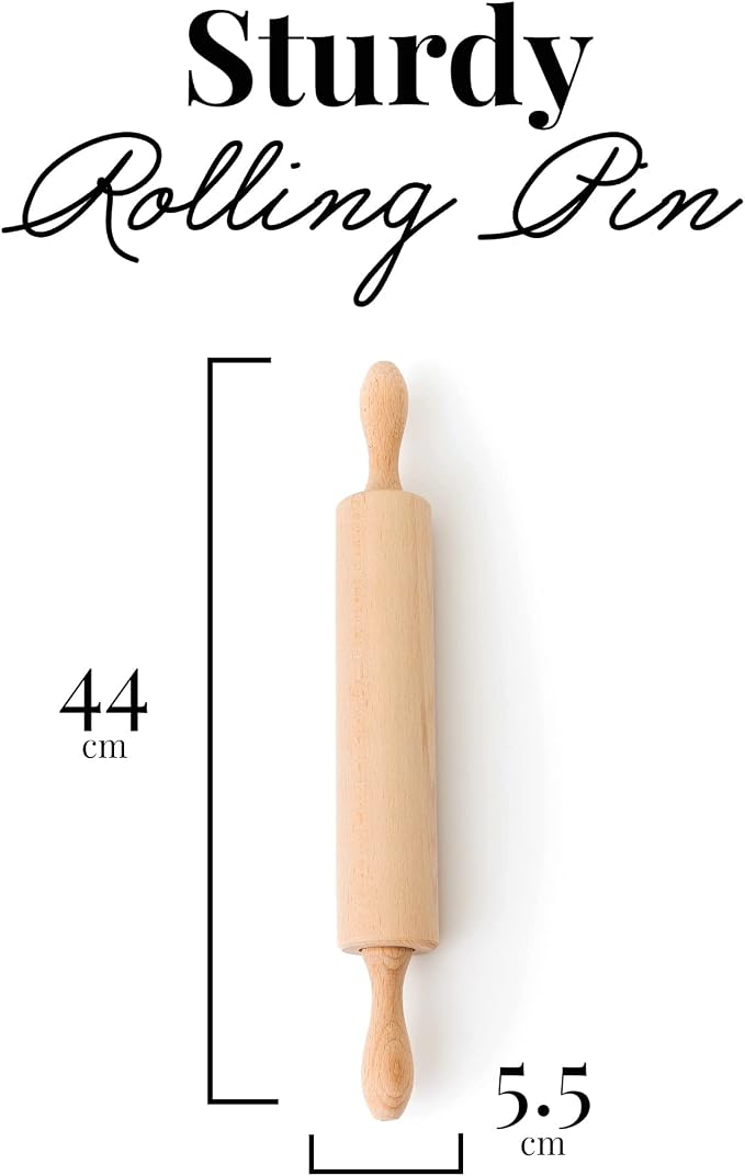 tuuli Kitchen Professional Classic Wooden Rolling Pin - Image 7