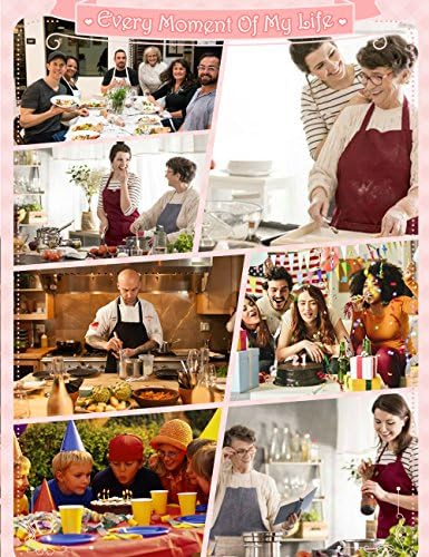 NEWGEM 100% Cotton Cross Back Apron for Women with 2 Pockets