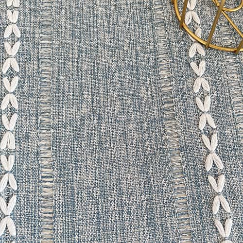 Rustic Bedside Square Small Blue Farmhouse Tablecloth 24 x 24 Inch