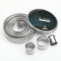 12 Piece Round Cookie Cutters Set, Donut Cutter Set, Stainless Steel Circle by SurgeHai