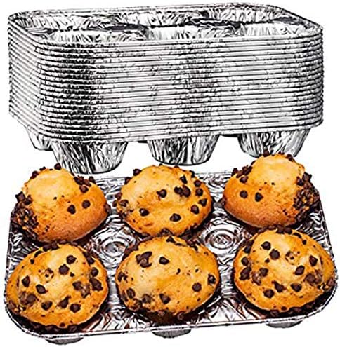 Muffin Pan | 6-Cup Cupcake Aluminum Pans Favorite Muffin Tin Size for