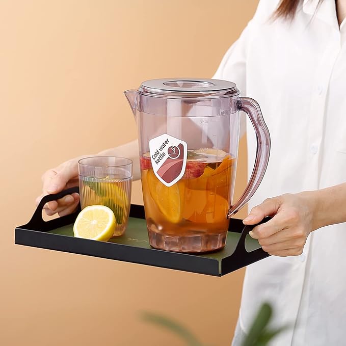 HOMQUEN Plastic Pitcher, 60 Oz/1.8L Water Carafe - Image 3