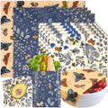 9 Pack Reusable Beeswax Food Wraps