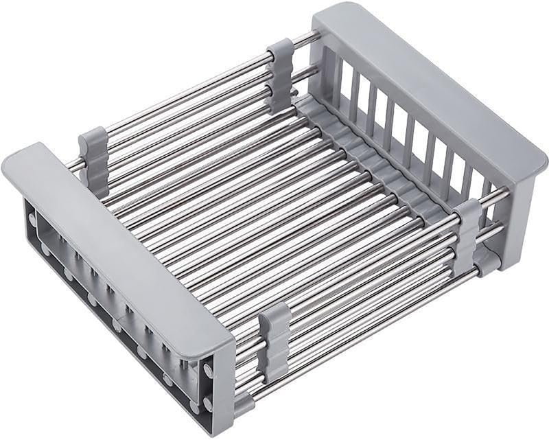 Expandable Stainless Steel Sink Drying Rack, Adjustable Over Sink