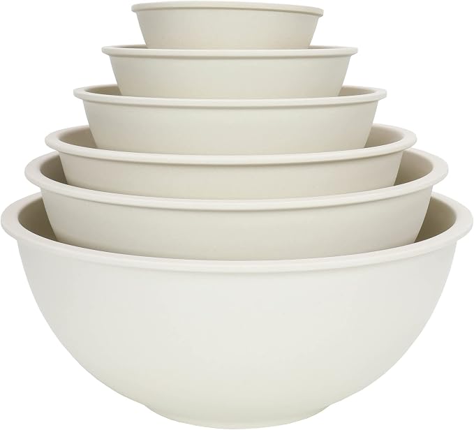Chef Craft Eco Bamboo Fiber Mixing Bowl Set, 6 Piece Set by ChefCraft