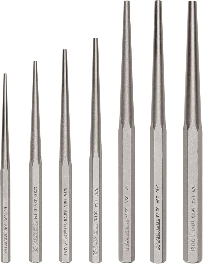 TEKTON Alignment Punch Set, 7-Piece | PNC96003 | Made in USA by TEKTON