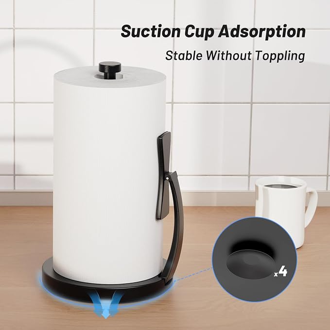 VEHHE Paper Towel Holder Countertop, Simply Tear Paper Towel Stand - Image 3