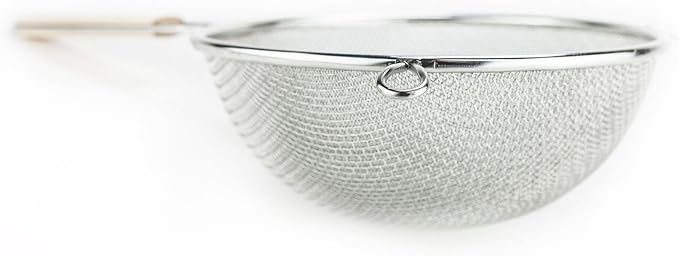 Huji Stainless Steel Fine 8" Double Mesh Food Strainer Colander Sieve Sifter - Image 4