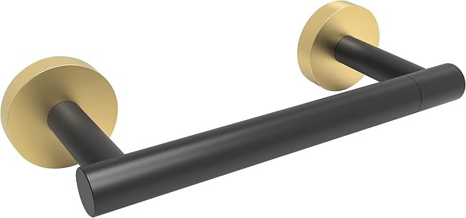 RARXTR Black and Gold Toilet Paper Holder SUS304 Stainless Steel Double Post by ElevateYourSpaceChooseRARXTR