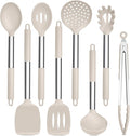 TeamFar Kitchen Utensils Set of 8, Silicone Utensils Kitchen Tools Set by TeamFar