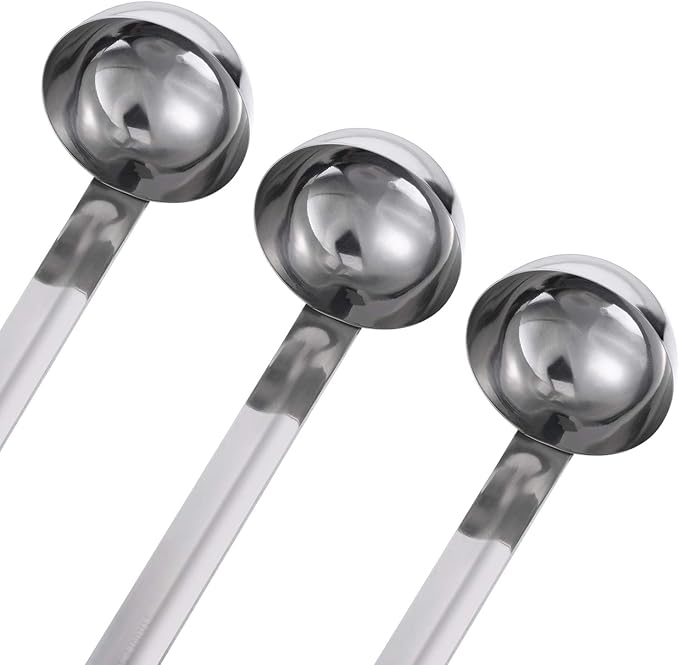 meekoo 3 Pieces Stainless Steel Ladle Soup Handle Ladle - Image 2