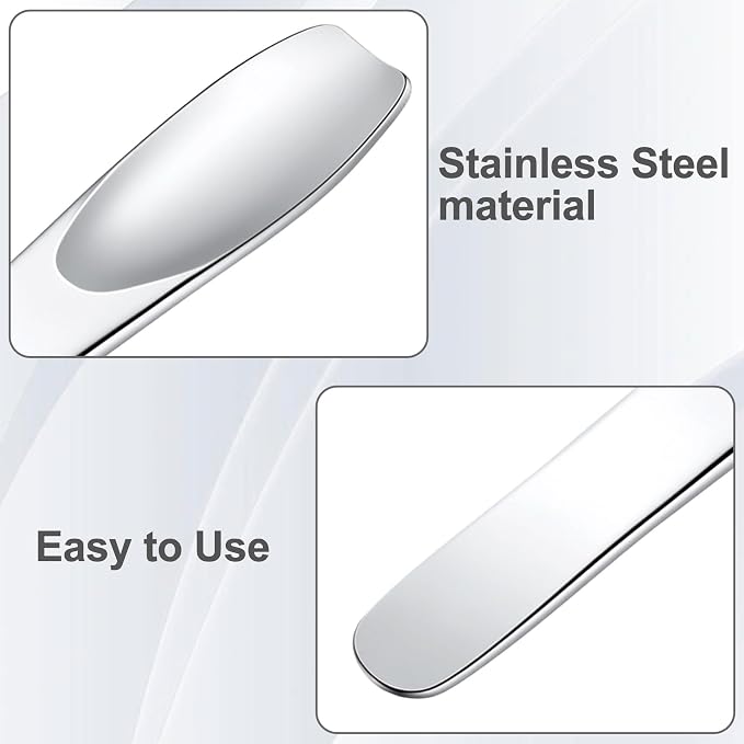 Pndeyo 3pcs Mini Stainless Steel Makeup Spatula, 2.75x0.45in Reusable Cosmetic - Image 3