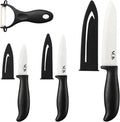 Vos Ceramic Knife Set with Peeler, Ceramic Knives Set by Vos