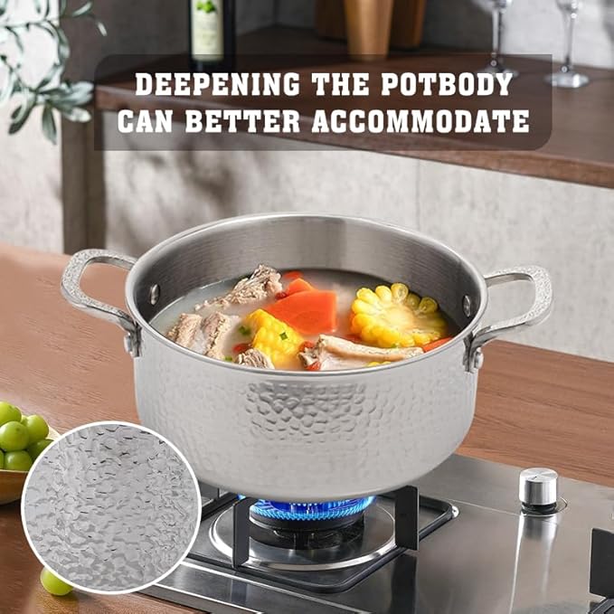 Vivicreate Tri-Ply Stainless Steel Stockpot Deep Cooking Pot - Image 5