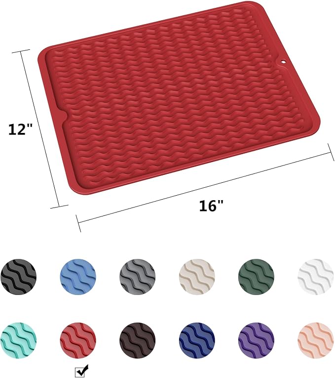ZLR Silicone Dish Drying Mat & Heat Resistant Trivet - Image 6