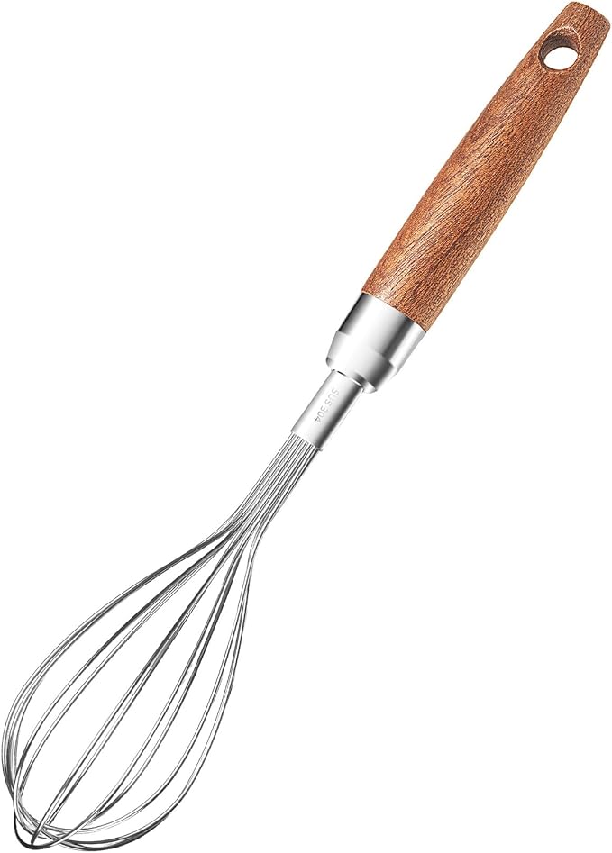 Whisk for Cooking, Stainless Steel Wire Wooden Handle Kitchen Multi Function by Unknown