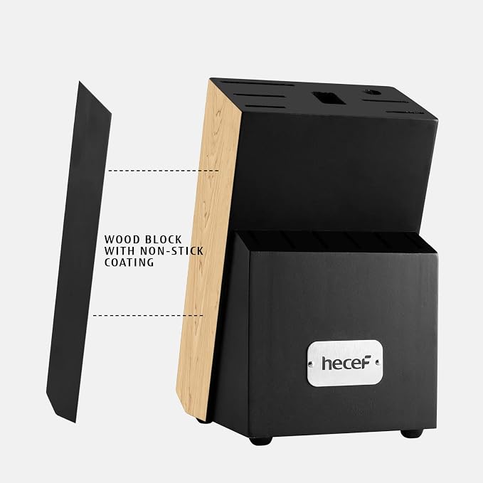 hecef Kitchen Knife Block Set, 14 Pieces Knife Set - Image 8