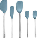 Tovolo Stainless Steel Handled Silicone Spatula Set of 5, Dishwasher Safe by Tovolo
