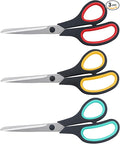 Scissors 8.5 Inch all purpose Bulk Set of 3, Scissors by LONGKEY