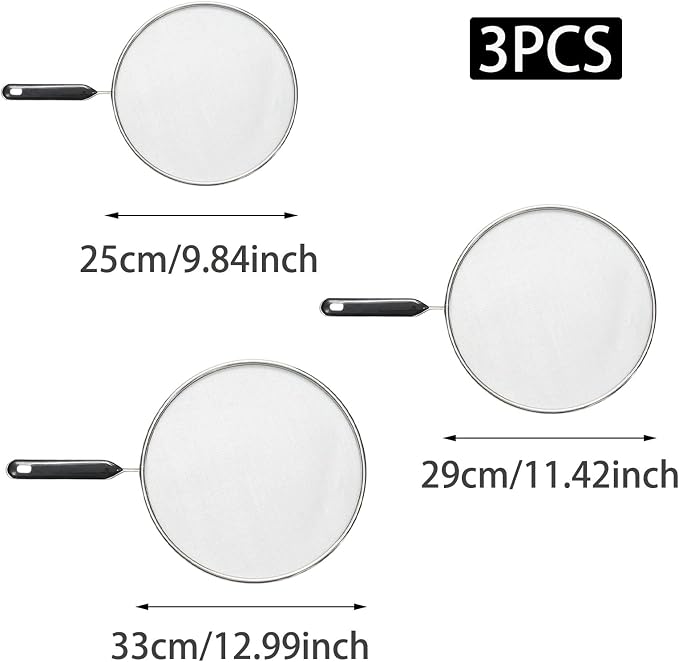 3 Pcs Splatter Screen for Frying Pan - Image 2