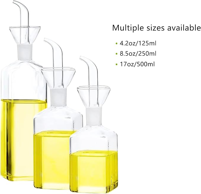 LandHope Oil Bottle Glass Olive Oil Dispenser Bottle Glass Cooking Oil Vinegar - Image 6