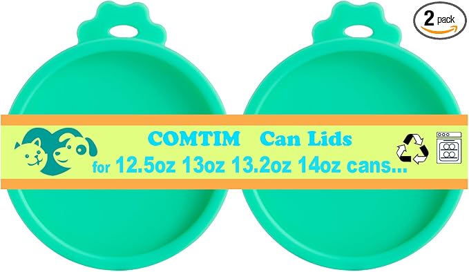 COMTIM Can Covers for Dog Food Cans, Silicone Pet Dog Food Can Covers Lids for by COMTIM