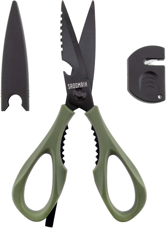 Kitchen Scissors All Purpose, Extra Sharp Kitchen Shears by SADOMAIN