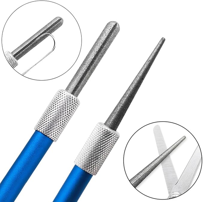 Wolfride 2Pcs Serrated Knife Sharpener, Retractable Diamond Sharpening Rod - Image 7