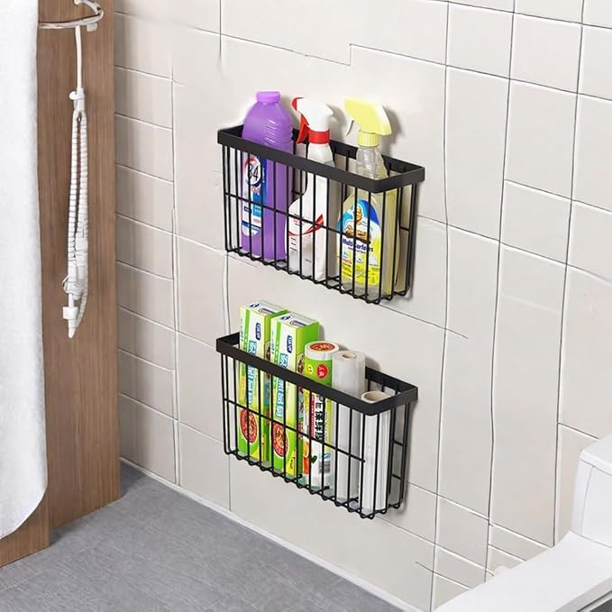 3 Piece Kitchen Cabinet Door Storage Box, Self Adhesive Wall Mounted Storage - Image 5