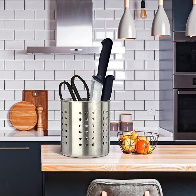Saiveina Stainless Steel Utensil Holder Kitchen Holder Restaurant Cooking - Image 7