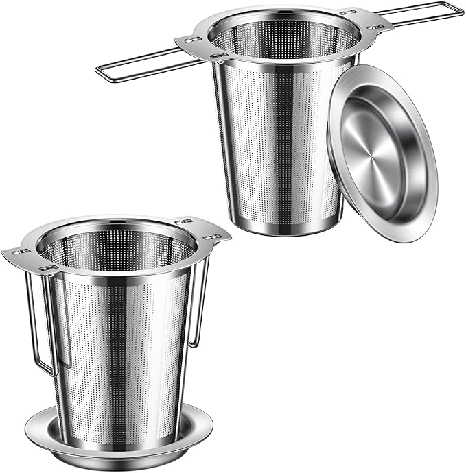 2Pack Long-Handled Tea Strainer, BOMANSI BOMS Stainless Steel Tea Infuser by BOMANSIBOMS