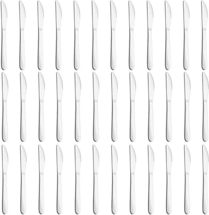 36-Piece Butter Knives, Dinner Knife Set, Food Grade Stainless Steel Table Knife by Gymdin