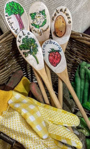 Kitchen Wooden Spoons Mixing Baking Serving Utensils Puppets 12 In - Image 7