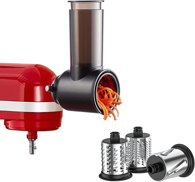 Slicer Shredder Attachments for KitchenAid Stand Mixer Cheese Grater Attachment by InnoMoon