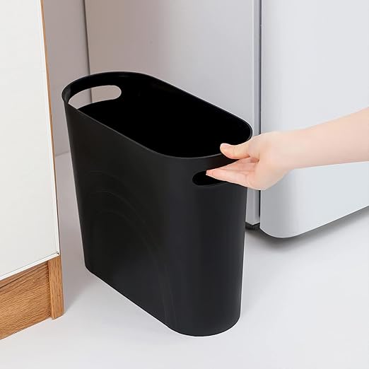 rejomiik Small Trash Can, 3.5 Gallon Slim Garbage Can Plastic Waste Basket - Image 2