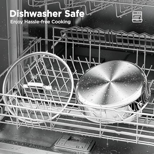 COOKER KING 5Qt Sauté Pan w/Lid, Stainless Steel Braiser, Chicken