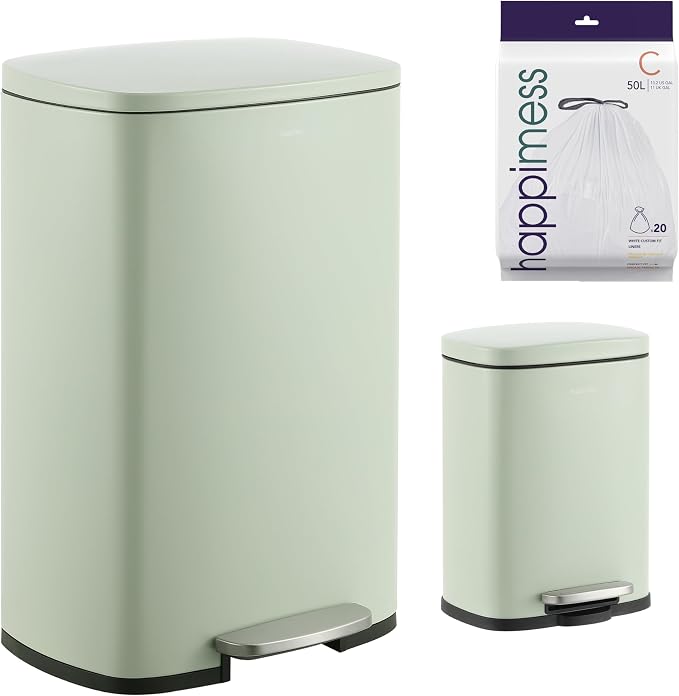 happimess HPM1006E Connor Rectangular 13-Gallon Trash Can by Happimess