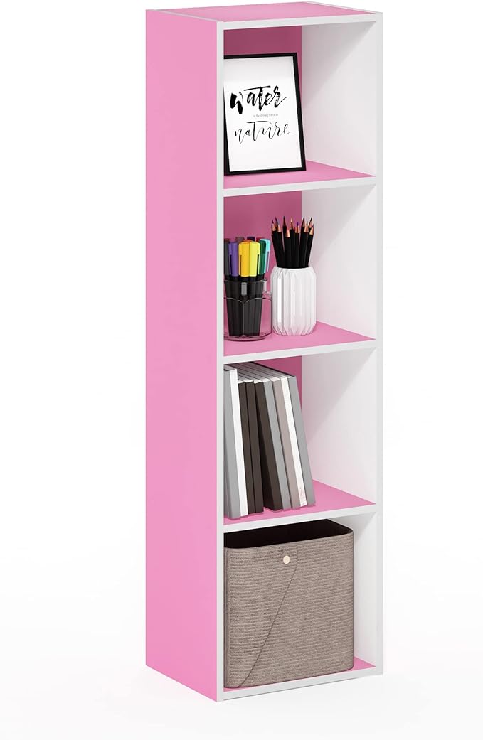 Furinno PASIR Book Shelf, 4-Tier Modern Bookshelf, Open Shelves Bookcase 9 x 12 by Furinno-FitsYourSpaceFitsYourBudget