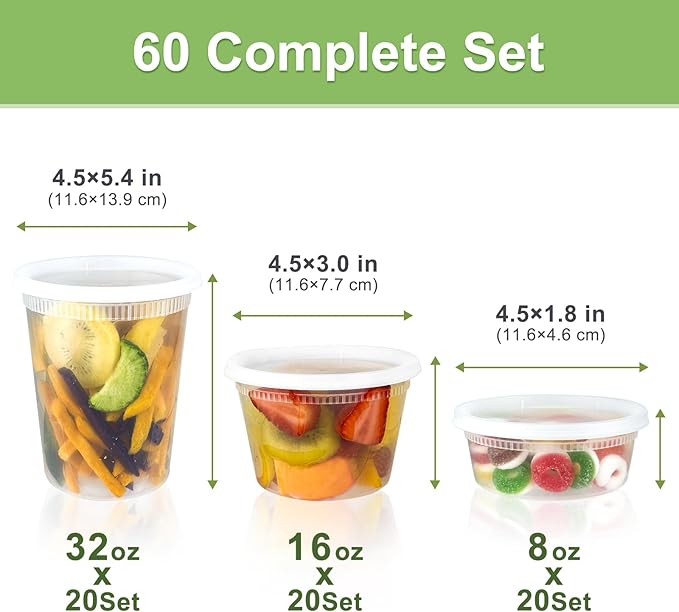 Dipoo 60 Sets Deli Containers - Image 2