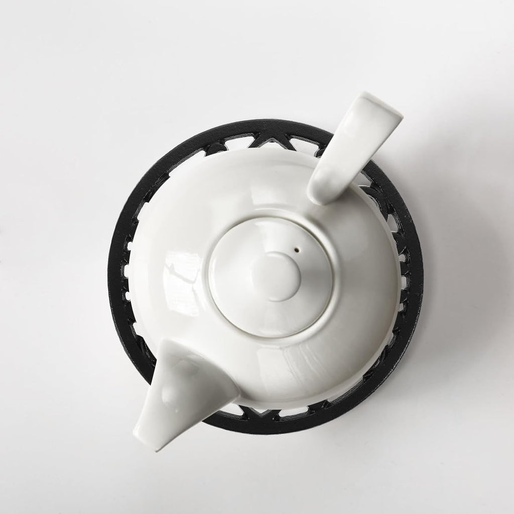 Vintage Cast Iron Kettle Trivet Heat Resistant Tea Pot Rest for Tables